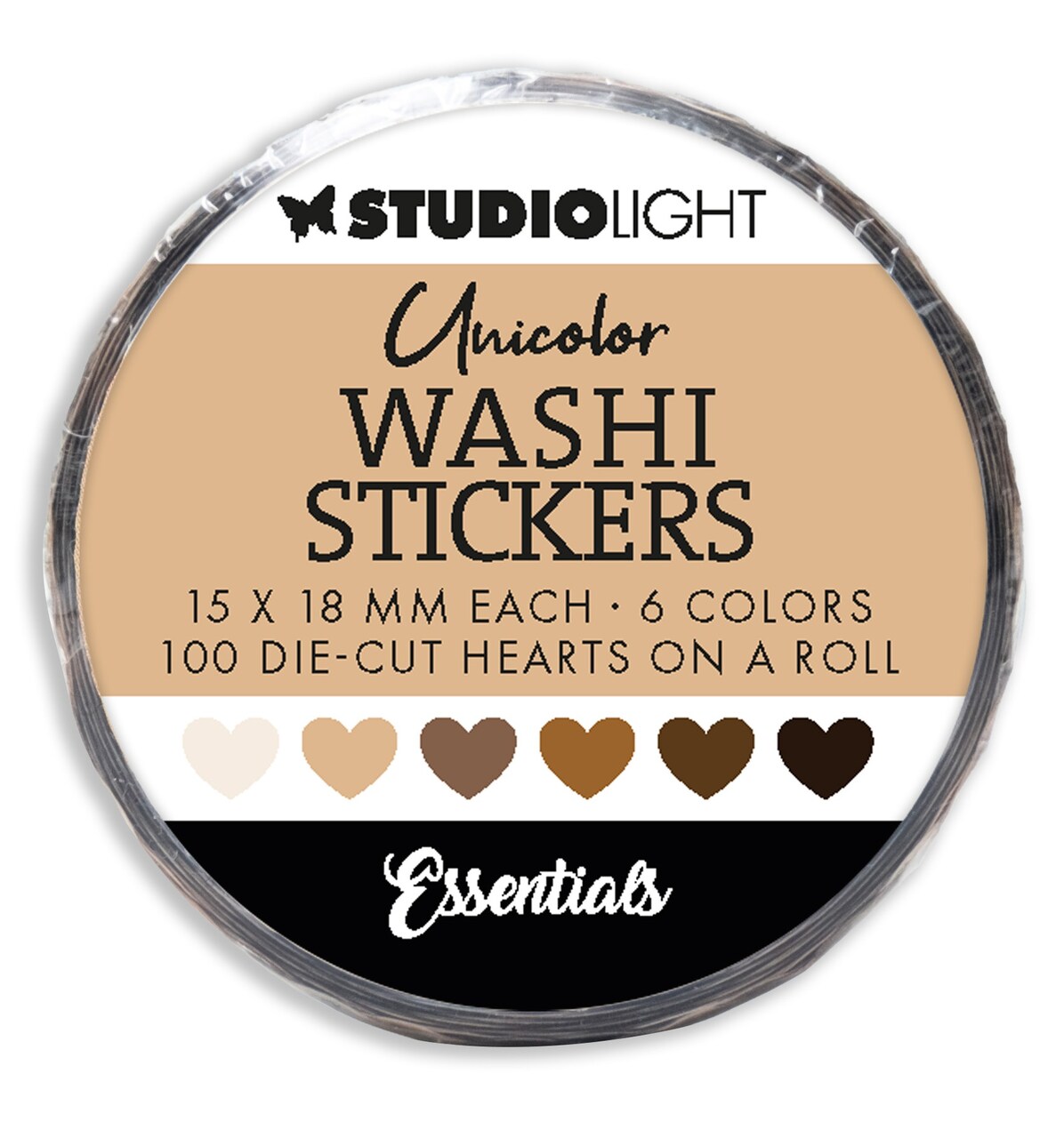 Studio Light Essentials Washi Die-Cut Stickers-Nr. 21, Browns